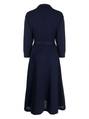 Kleid aus baumwoll Lacoste blau