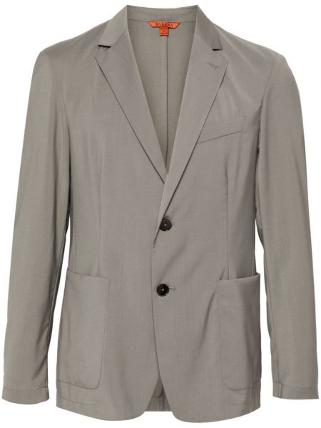 Blazer long en laine Barena gris