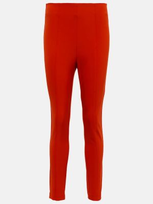 Pantalon taille haute skinny en néoprène Veronica Beard rouge