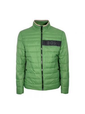 Zielona pikowana kurtka puchowa Hugo Boss