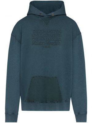 Kokvilnas kapučdžemperis Maison Margiela zils