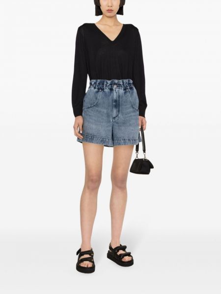 Shorts en jean taille haute Isabel Marant bleu