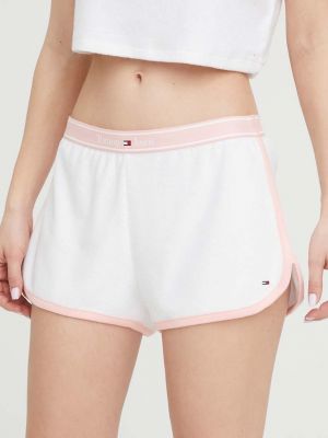 Tommy Jeans pantaloni scurti femei, a , neted, high waist - alb
