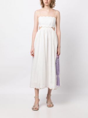 Bílé lněné šaty Zimmermann