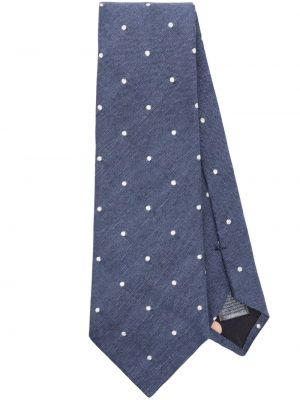Krawat w grochy Paul Smith niebieski