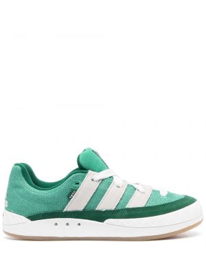 Hímzett sneakers Adidas zöld