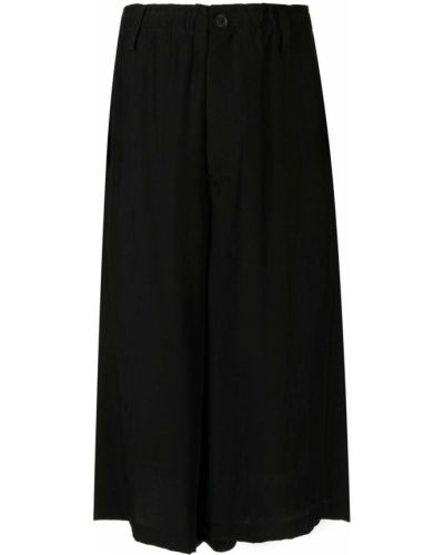 Копринени панталон Yohji Yamamoto черно