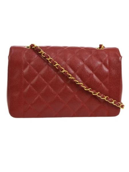 Bolsas de cadena de cuero retro Chanel Vintage rojo