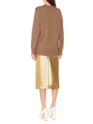 Vlnený sveter s vzorom argyle Miu Miu