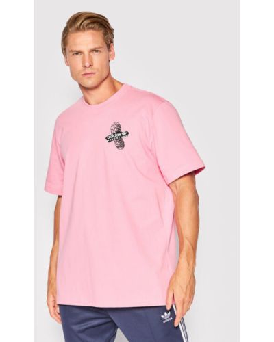 Tricou cu croială lejeră Adidas roz