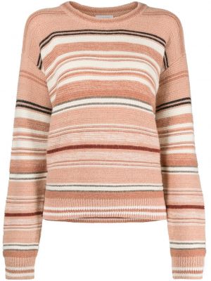 Svītrainas džemperis See By Chloé rozā