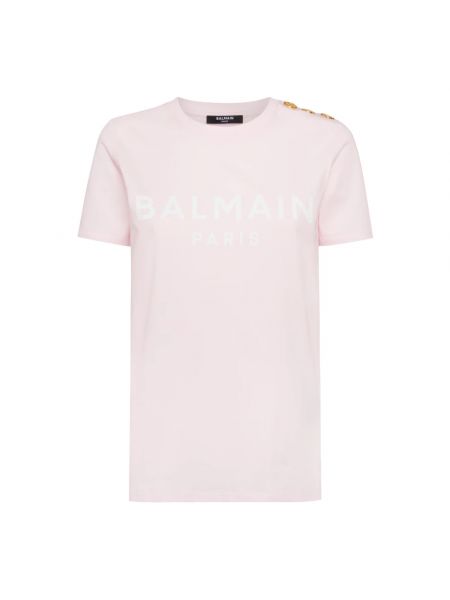 Koszulka Balmain różowa