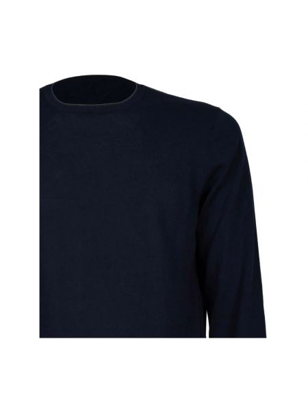 Sweter z krepy Gran Sasso niebieski