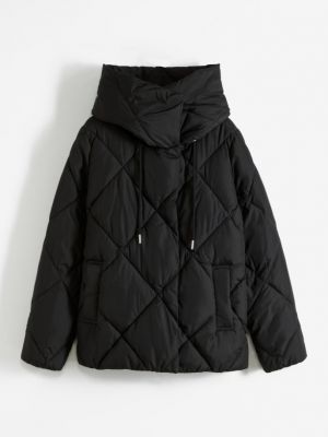 Стеганая куртка с капюшоном Bpc Bonprix Collection черная