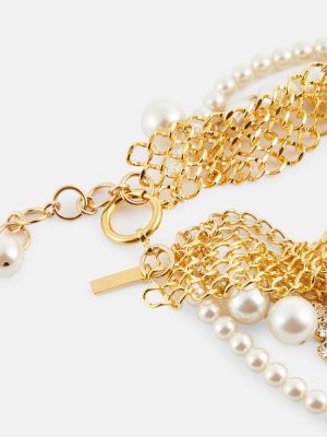 Náhrdelník s perlami Junya Watanabe zlatá