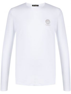 Långärmad t-shirt Versace vit