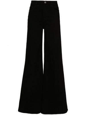 Kalhoty s vysokým pasem relaxed fit Frame černé