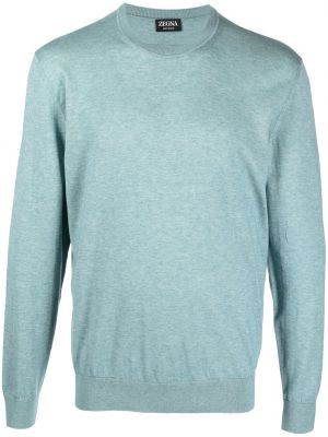 Sweatshirt mit rundhalsausschnitt Zegna blau