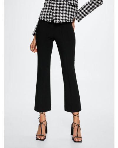 Mango Szövet nadrág Kick 37055906 Fekete Cropp Flare Fit