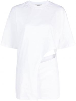 Asymmetrische t-shirt aus baumwoll Gauchere weiß