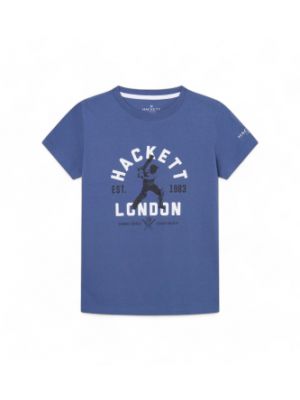 T-shirt en coton Hackett London bleu