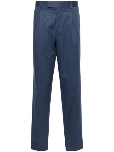 Pantaloni din bumbac Zegna albastru