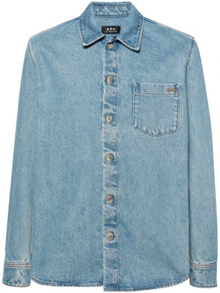 Denim paita taskuilla A.p.c. sininen