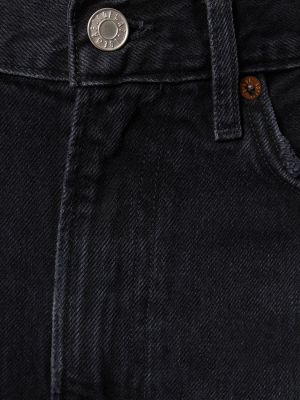 Szorty jeansowe bawełniane Agolde czarne