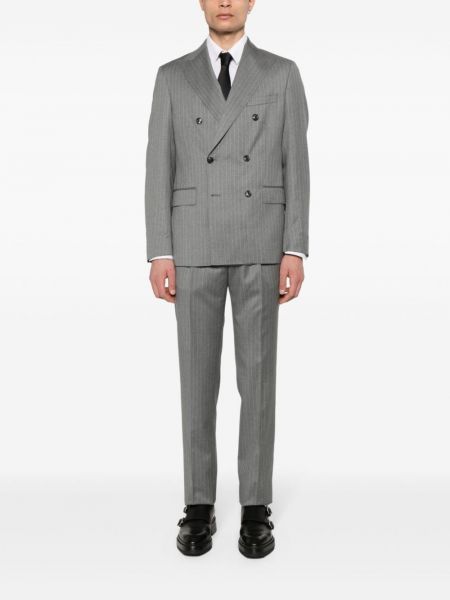 Vlněný oblek Boggi Milano šedý