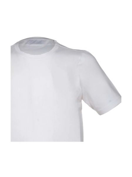 Camiseta de algodón de crepé Gran Sasso blanco