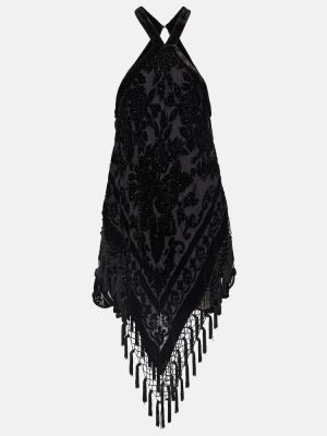 Samta maksi kleita ar bārkstīm Isabel Marant melns