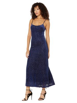 Леопардовое платье миди Bardot синее