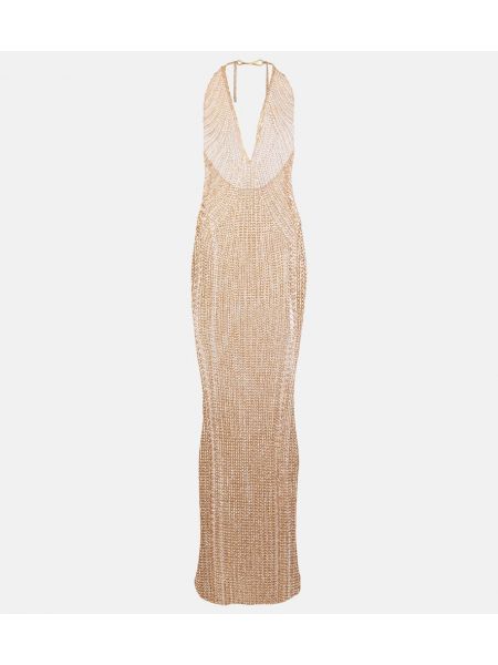 Sukienka długa Tom Ford złota