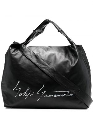 Тоут сумка с принтом Discord Yohji Yamamoto, черная