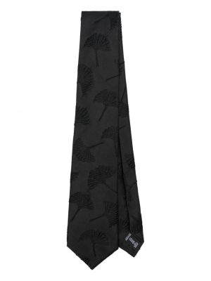 Saténová kravata Emporio Armani černá
