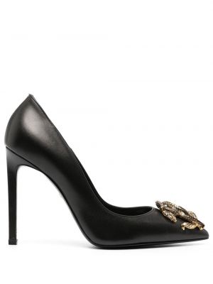 Pantofi cu toc din piele cu model piele de șarpe Roberto Cavalli