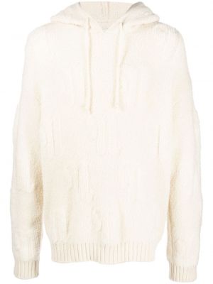 Dzianinowy pulower Nanushka biały