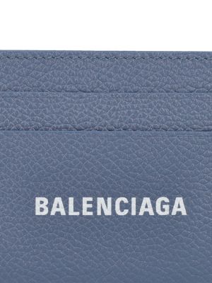 Kožená peněženka Balenciaga modrá