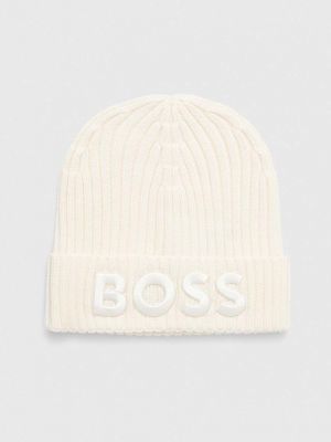 Вълнена шапка Boss бяло