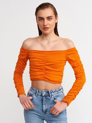 Plisiran pulover Dilvin oranžna
