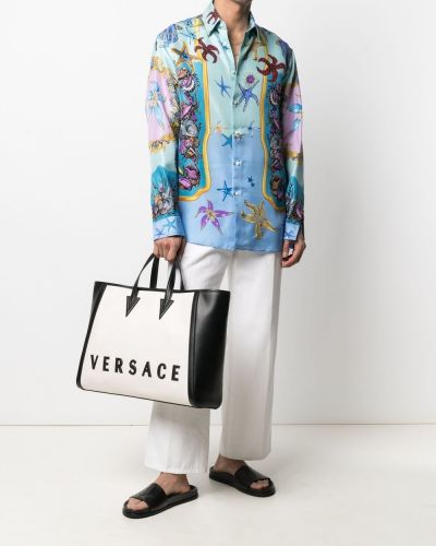 Bolso shopper Versace blanco