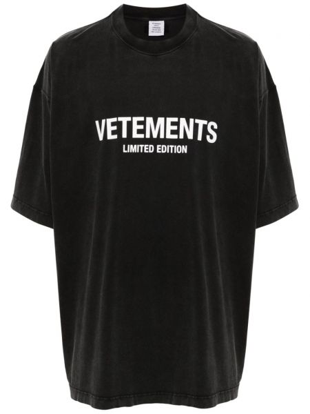 Bavlněné tričko s potiskem Vetements