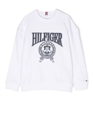 T-shirt med broderi för tjejer Tommy Hilfiger Junior vit