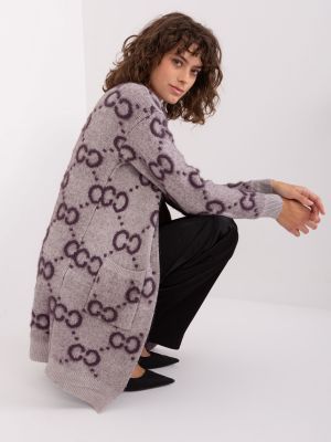 Cardigan din viscoză Fashionhunters violet