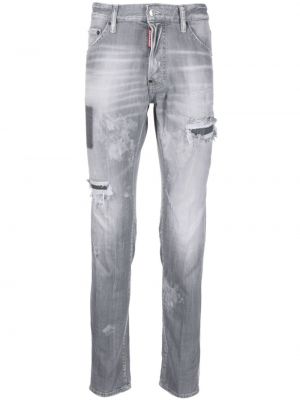 Distressed straight jeans Dsquared2 grau