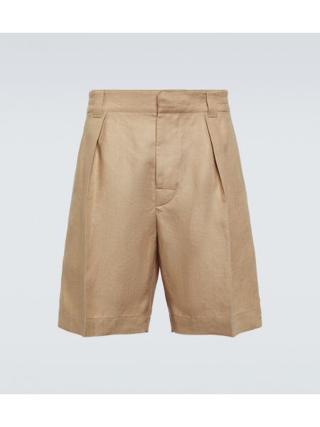 Pantalones cortos de lino Loro Piana beige