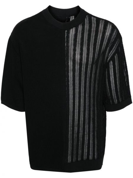 Плетена тениска Jacquemus черно