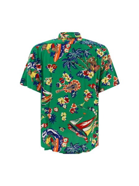 Koszula z wiskozy Polo Ralph Lauren zielona