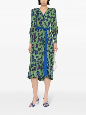 Midi suknele Dvf Diane Von Furstenberg žalia