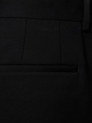 Vlnené priliehavé rovné nohavice Jil Sander čierna